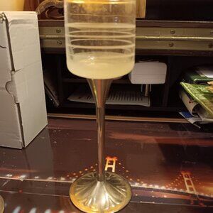 Vintage Set of 8 Long Stemmed Glass Votive or Tea light Candle Holders-RARE LQQK